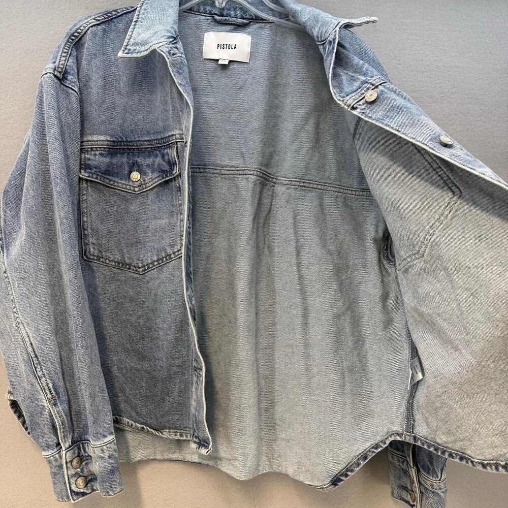 Pistola Denim Shacket Women's XL Blue Pistola Denim Jean Jacket - Picture 5 of 10